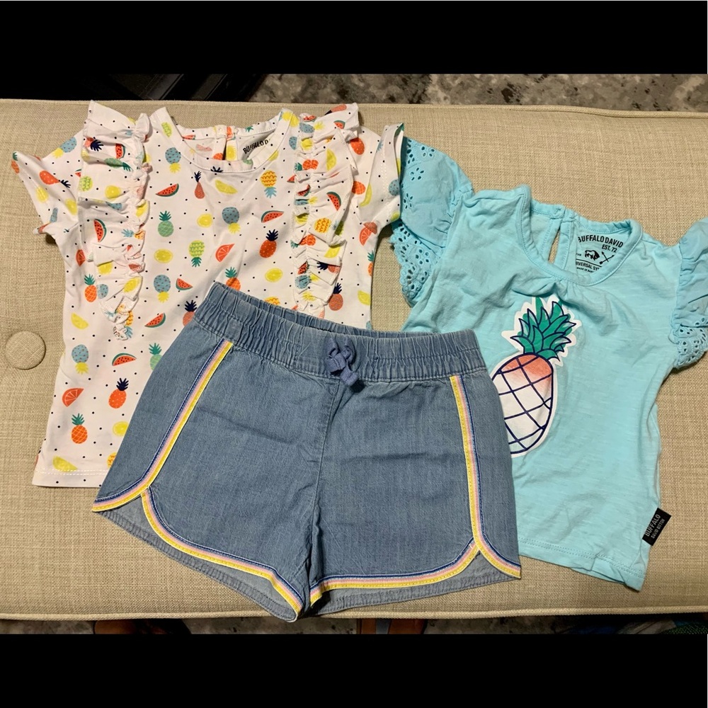 🍍3 Piece Short Set • Sz 2T 🍉